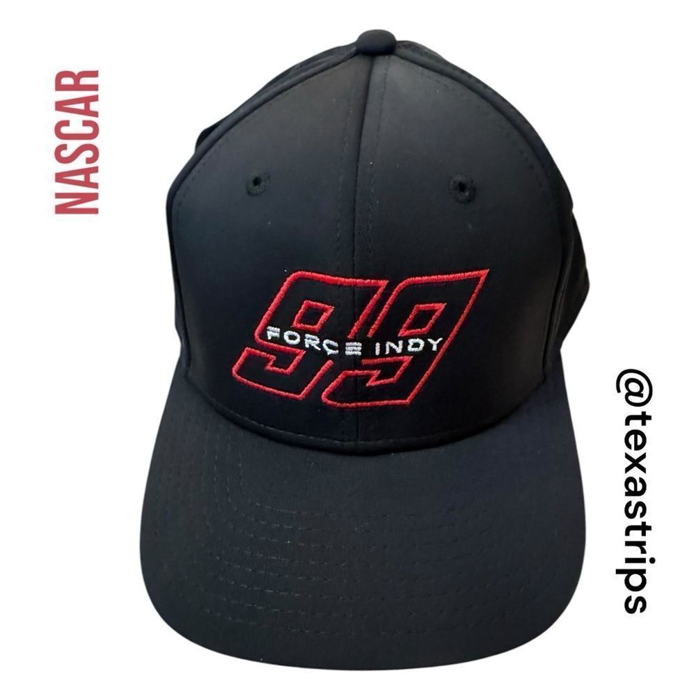 New The Game Force Indy 99 Black Red Embroidered Adjustable Nascar Cap Hat OS